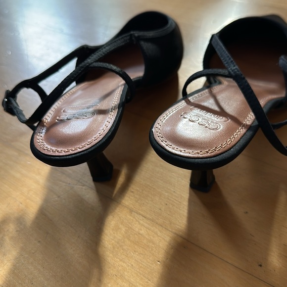 ASOS design black satin sling heels - Picture 5 of 11